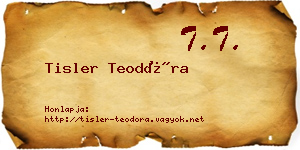 Tisler Teodóra névjegykártya
